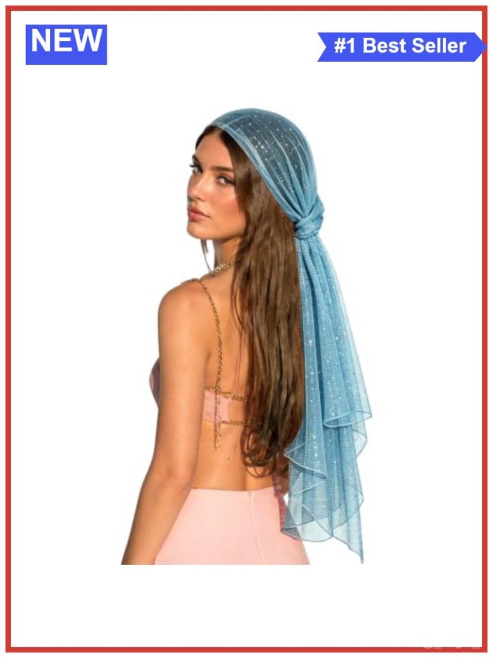 Women Lightweight Polyester Mesh Sequin Fashion Scarf Shawl Wrap Bandana